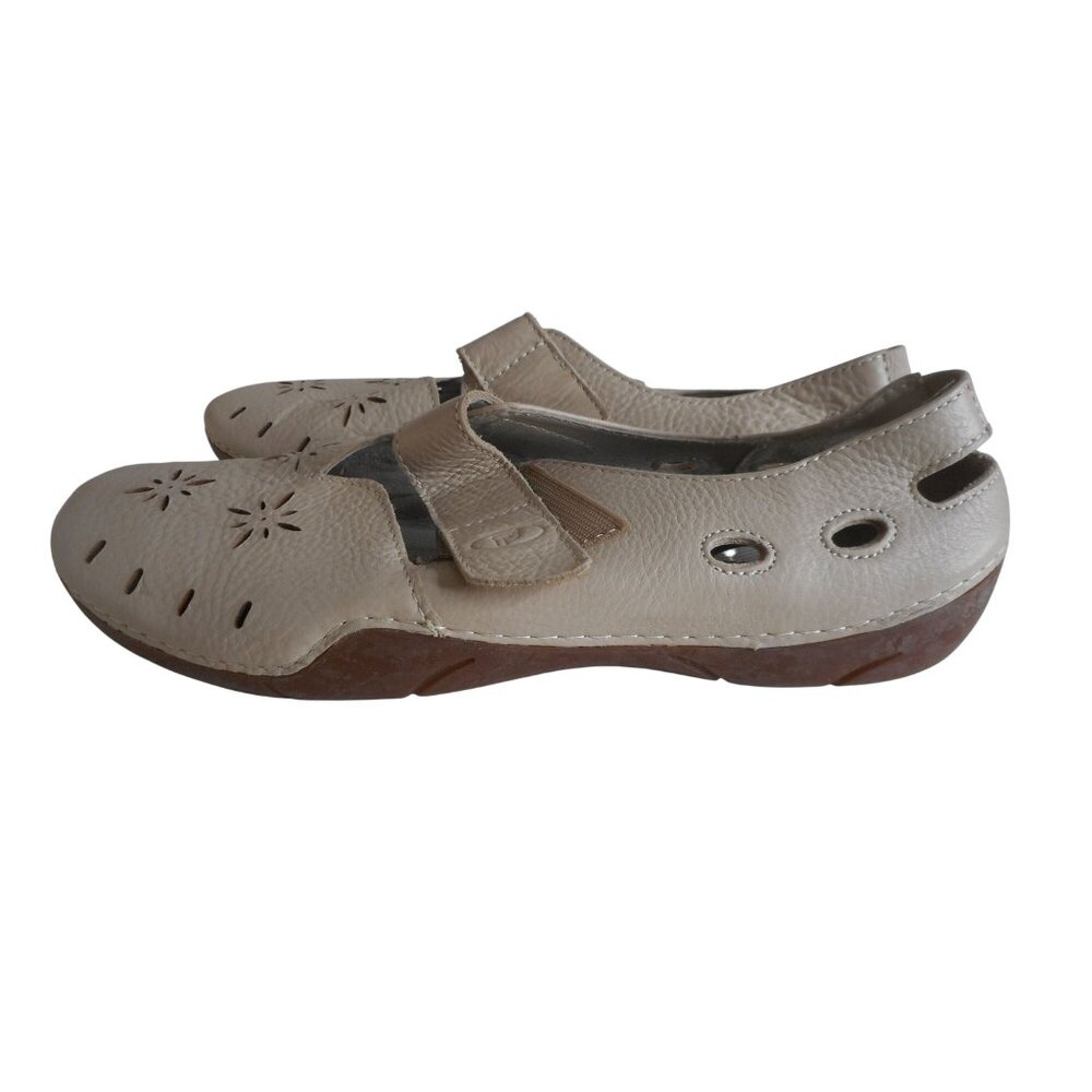 EUC Propet Ortholite Mary Jane Walking Shoes Oyster Grey Leather Upper Sz 10 - Picture 2 of 8
